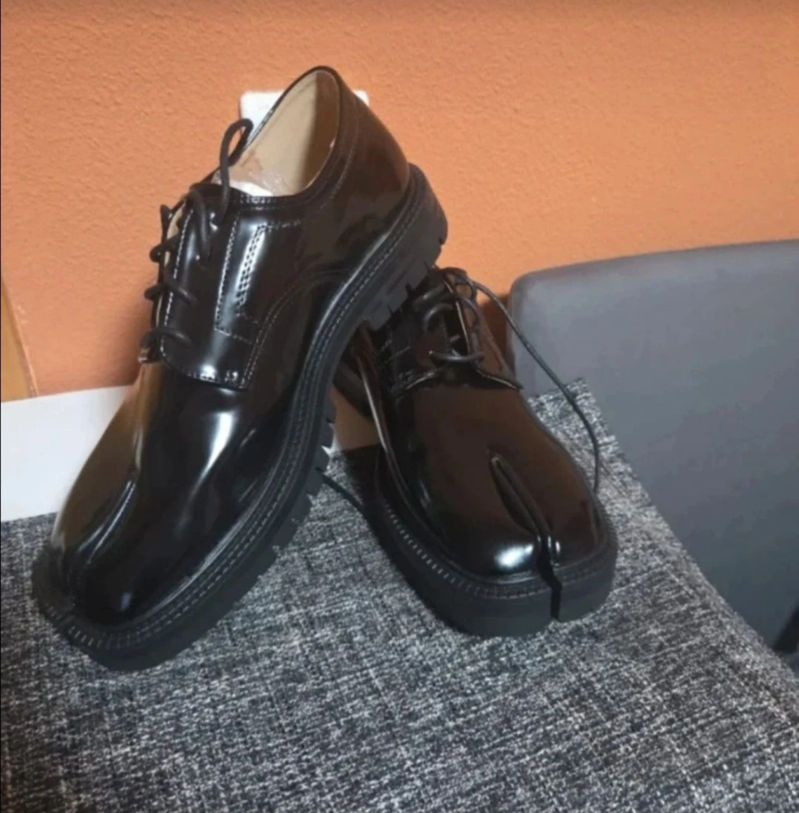 Zapatos Tabi Derby Negros - Talla 42 (26,5 cm) - ¡Nuevos!